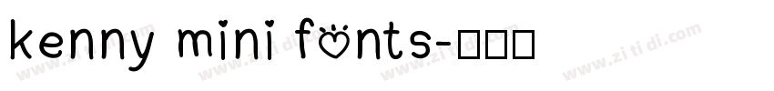 kenny mini fonts字体转换